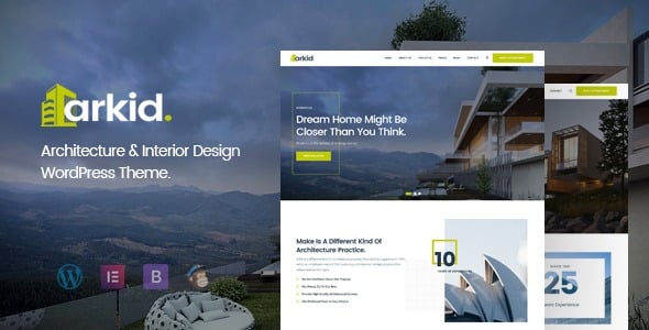 Arkid v2.0.2 Architecture and Interior Design WordPress Theme