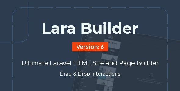 LaraBuilder v6.6 HTML website builder in Laravel