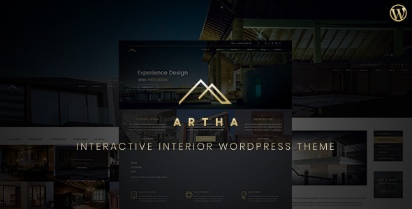 Artha v1.1 Interactive Interior WordPress Theme