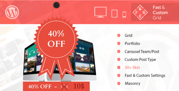 Fast & Custom Grid (v1.0) WordPress Plugin
