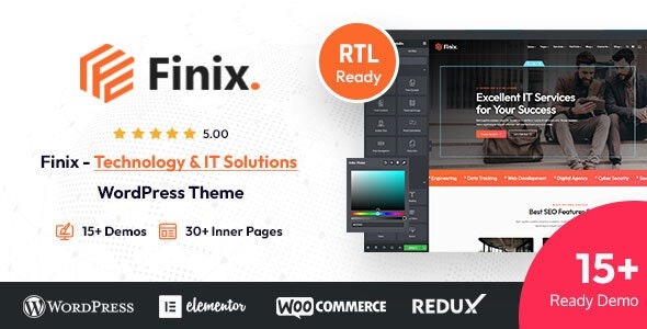 Finix (v4.0) Technology & IT Solutions WordPress Theme