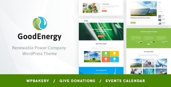 Good Energy 1.7.4 Ecology & Renewable Power Company WordPress Theme