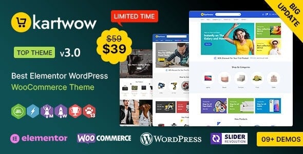 Kartwow WP - 多用途 WooCommerce 响应式主题 1.0