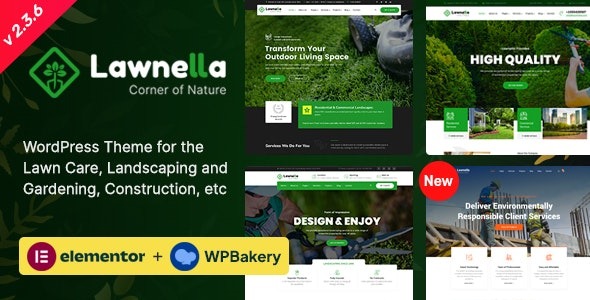 Lawnella (v2.5) Gardening and Landscaping WordPress Theme