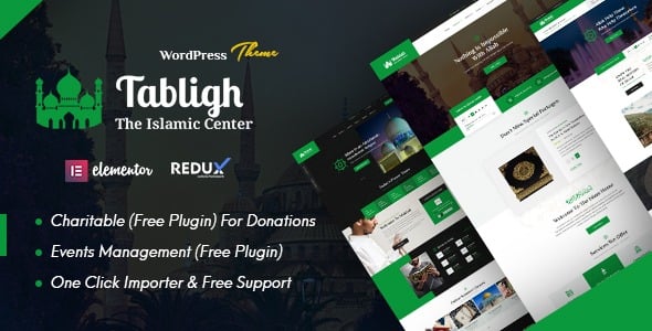 Tabligh - 伊斯兰学院和清真寺 WordPress 主题 + RTL 1.6
