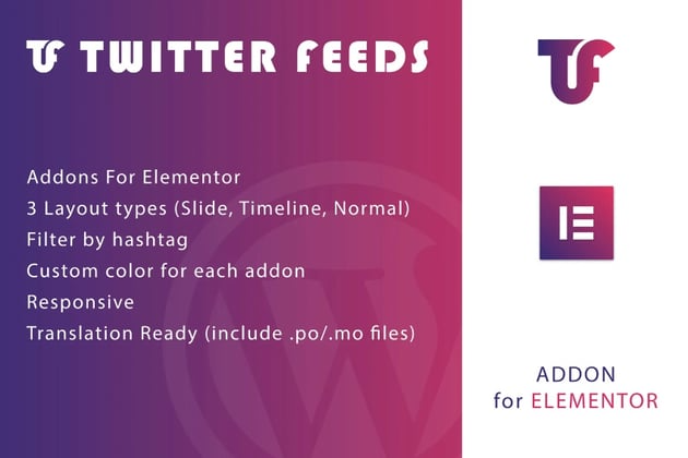 Twitter Feeds for Elementor WordPress Plugin v1.0