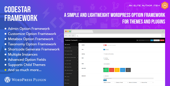 Codestar Framework A WordPress Option Framework 2.2.8
