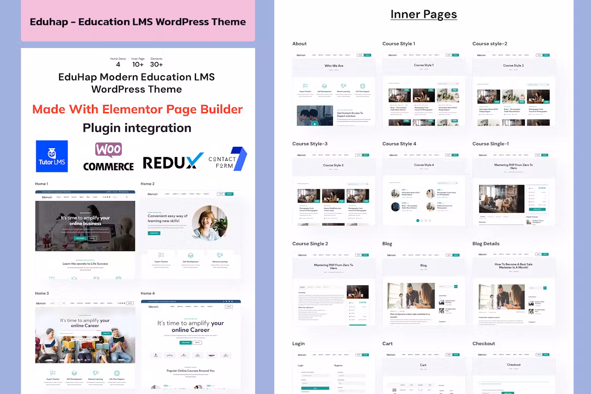 Eduhap - 教育 LMS WordPress 主题 1.6