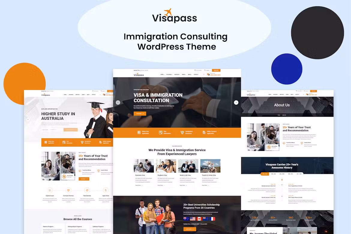 Visapass – 移民咨询 WordPress 主题 1.1.0
