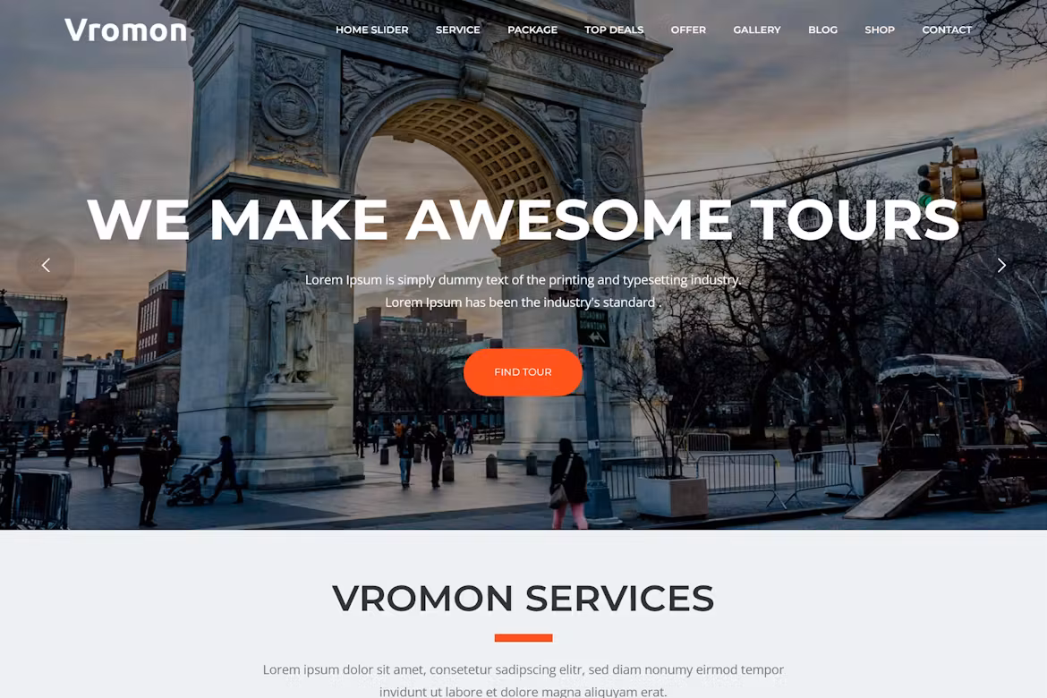 Vromon - 旅游和旅行社 WordPress 主题 2.1