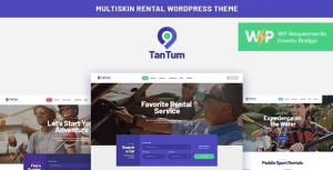 TanTum (v1.1.10) Car, Scooter, Boat & Bike Rental Services WordPress Theme