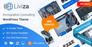 Liviza v3.6 Immigration Consulting WordPress Theme