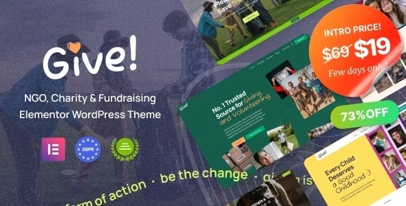 Give (v1.1.0) NGO & Charity WordPress Theme