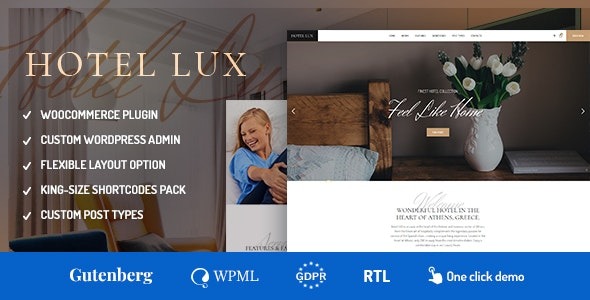 Hotel Lux (v1.3.3) Resort & SPA WordPress Theme