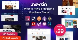 Newzin (v1.1.0) WordPress Newspaper & Magazine Theme