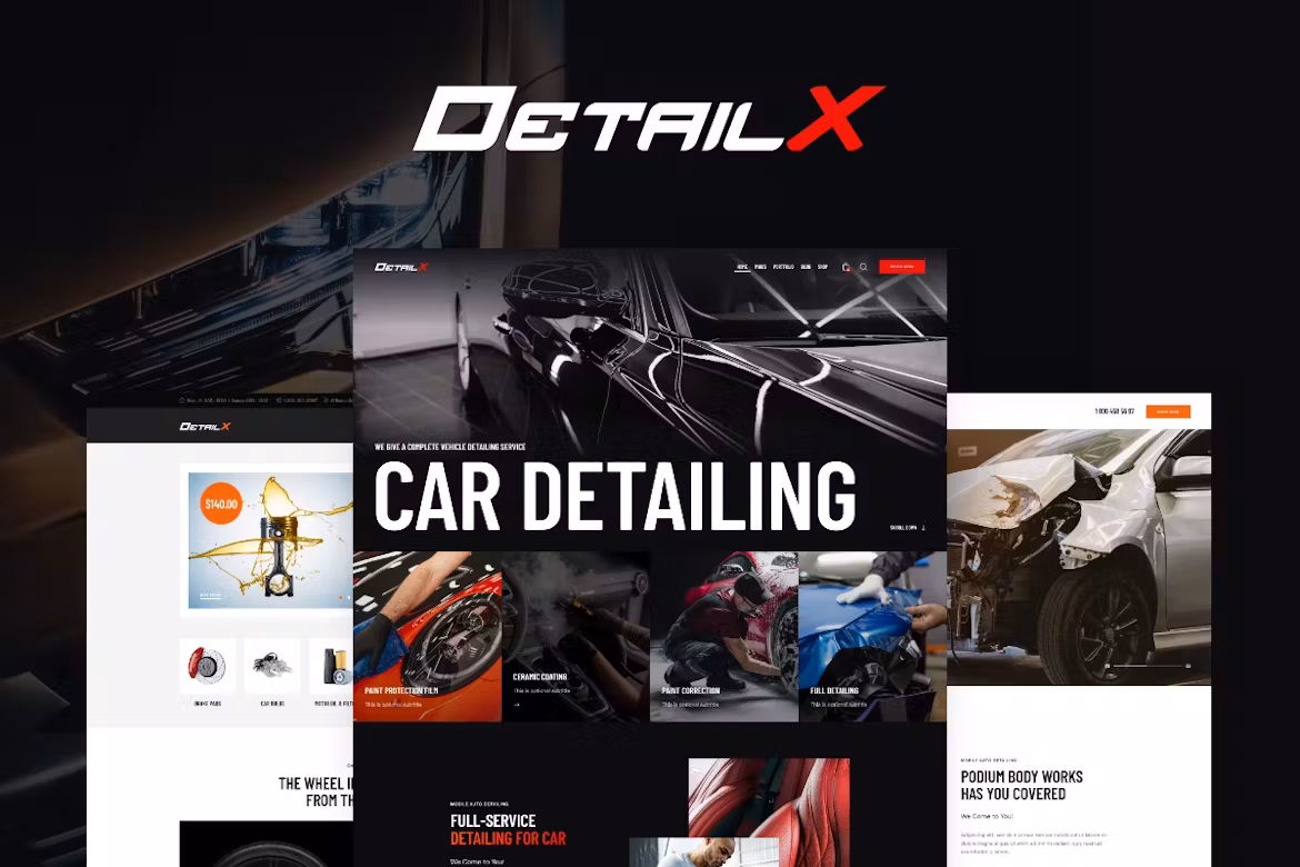 DetailX (v1.11) Car Detailing, Shop & Repair WordPress Theme