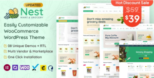 Nest (v1.8) Grocery Store WooCommerce WordPress Theme [Activated*]