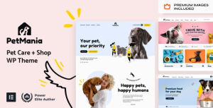 PetMania (v7.7) Pet Care & Shop Elementor Pro Theme