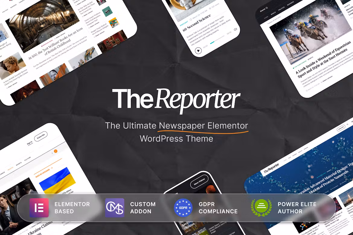 The Reporter – 报纸编辑 WordPress 主题 1.0.15