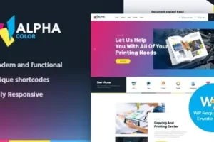 AlphaColor (v1.4.11.1) (Activated) Type Design Agency & 3D Printing Services WordPress Theme + Elementor