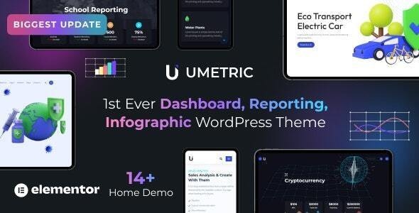 Umetric v2.0.4 WordPress Dashboard, Reporting and Infographic Theme