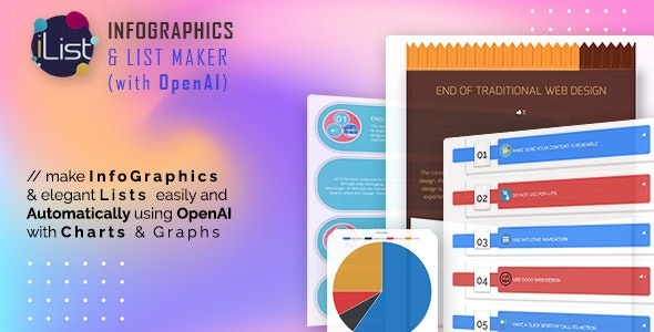 AI Infographic Maker v.8.1.9 – iList Pro with OpenAI ChatGPT