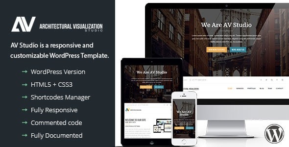 AV Studio v1.3 One Page WordPress Theme