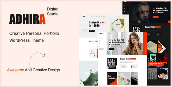 Adhira v2.0.1 Creative Agency Portfolio WordPress Theme