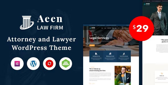 Fixed* Aeen v1.8.1 – Attorney and Lawyer WordPress Theme
