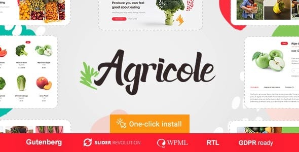 Agricole v1.1.2 Organic Food & Agriculture WordPress Theme