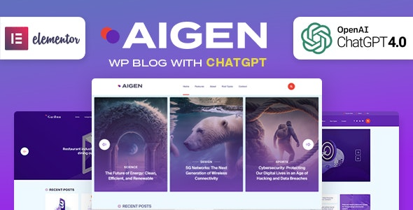Aigen v1.2 AI Inspired WordPress Blog Theme
