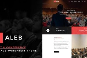 Aleb (v1.4.6) Event Conference Onepage WordPress Theme