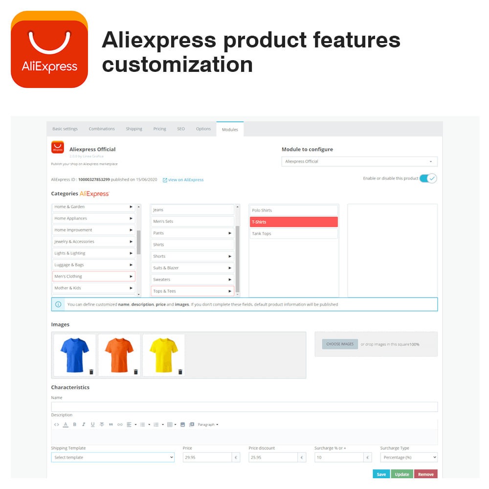 AliExpress Official module v2.0.15 [v1.6-v1.7] Prestashop