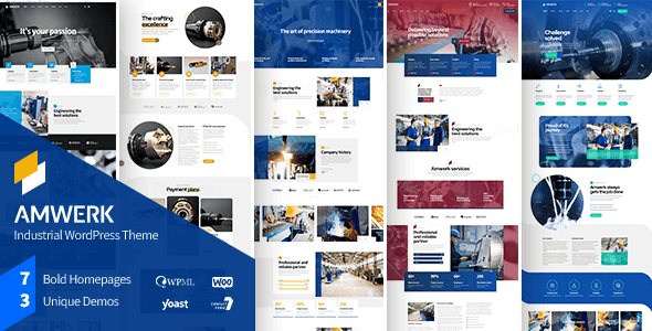 Amwerk v1.2.3 – Industry WordPress Theme