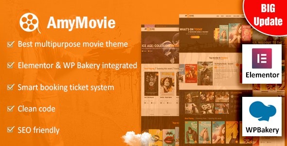AmyMovie (v4.3.0) Movie and Cinema WordPress Theme
