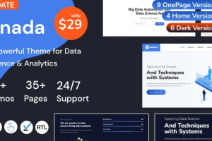 Anada (v2.5) Data Science & Analytics Saas WordPress Theme