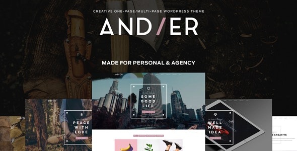 Andier v1.2.2 Responsive One & Multi Page Portfolio Theme
