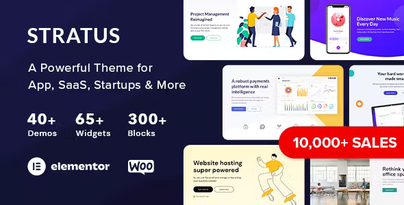 Stratus (v4.2.5) App, SaaS & Software Startup Tech Theme