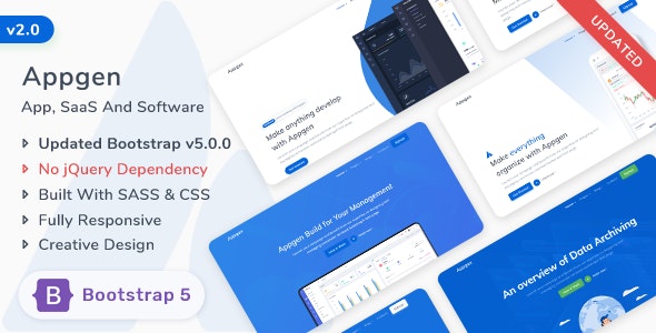Appgen – App, Saas & Software Landing Page Template