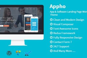 Appho v1.3 App & Software Landing WordPress Theme