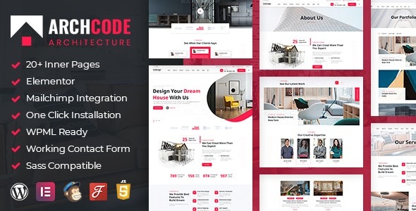 Archcode v1.3 Architect Design WordPress Theme
