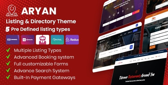 Aryan v1.4 Listing & Directory WordPress Theme
