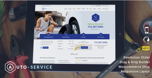 v22.6 Auto Mechanic WordPress Theme [Activated] Auto Repair & Car Mechanic
