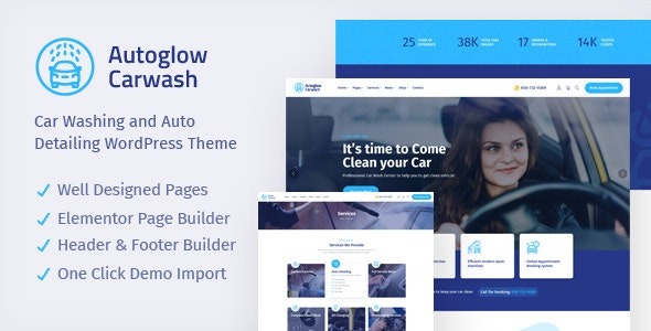 Autoglow v1.1.2 Car Wash WordPress Theme