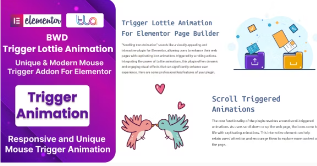 BWD Trigger Lottie Animation Addon For Elementor v1.0