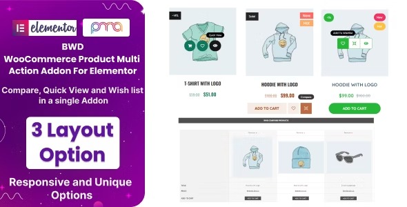 BWD WooCommerce Product Multi Action Addon For Elementor v1.0