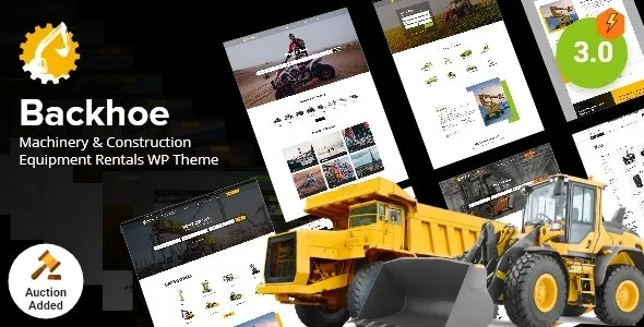 Backhoe (v4.4) Construction Equipment Rentals WordPress Theme