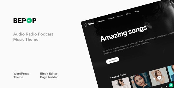 Bepop v11.2 Non-stop Music WordPress Theme
