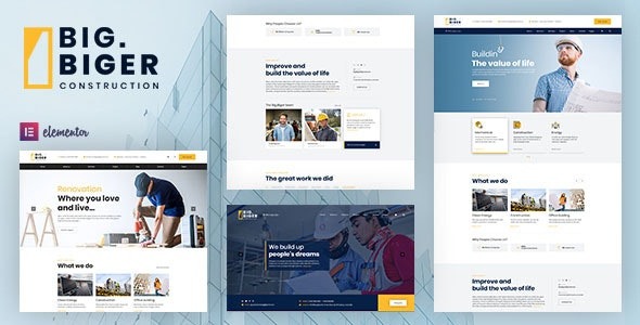Bigger v1.0.13 Construction WordPress Theme