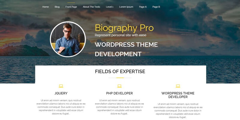 Biography Pro WordPress Theme v2.8.7